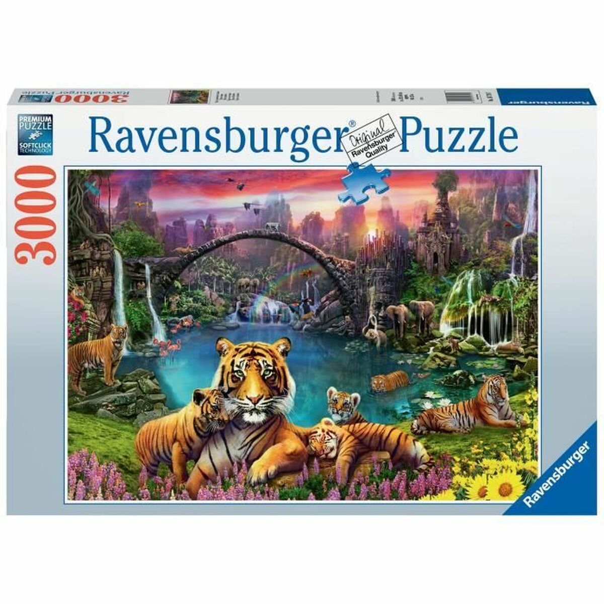 Puslespil Ravensburger Tigers in the lagoon 3000 Dele